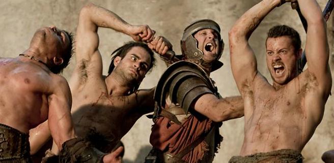 Escena de una lucha en 'Spartacus: Sangre y arena'.