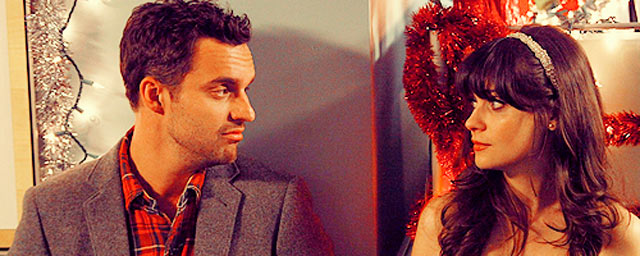 Jake Johnson y Zooey Deschanel en 'New Girl'.