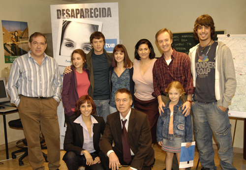 El elenco principal de la serie de TVE, 'Desaparecida'.