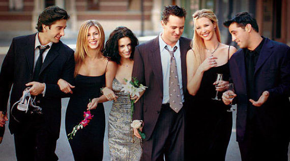 Los seis protagonistas de la serie Friends